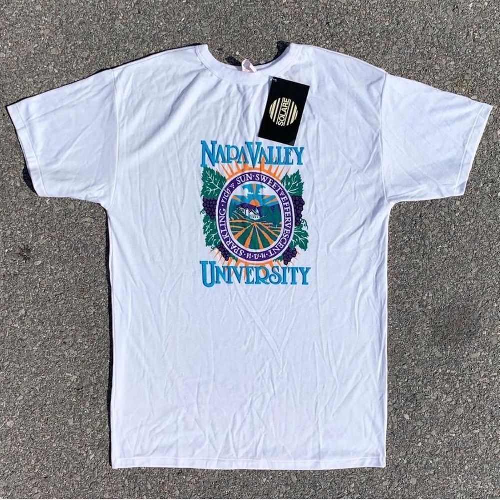 Napa Valley University Winery 1990s Bathing Suit Cover Up Oversized Tee O/S
